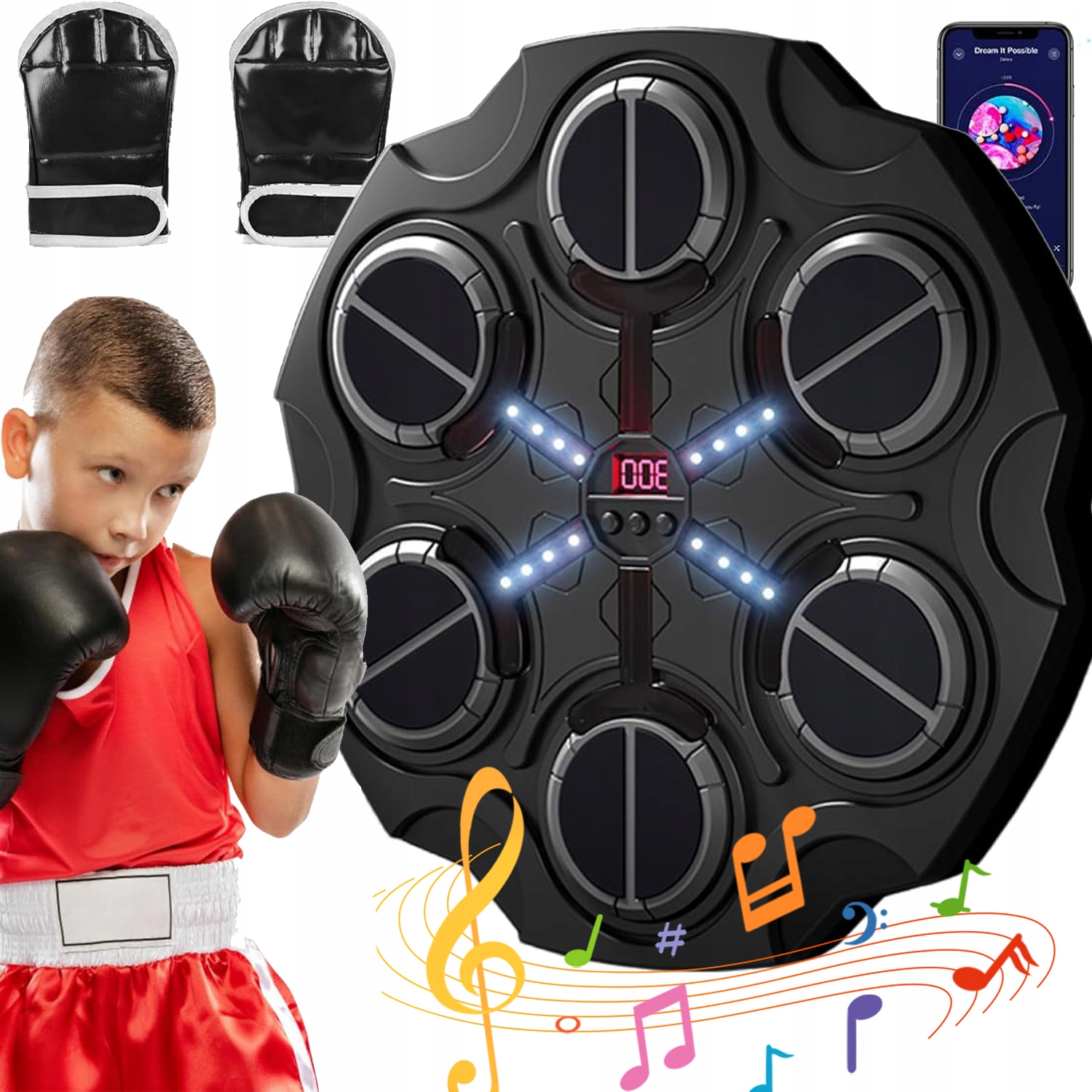 Music Boxing Machine Bluetooth V Tréninkové Usb Boxovací Stěně Rukavice