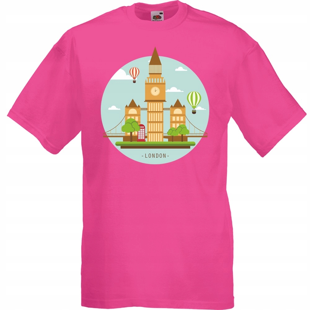 

Koszulka Londyn London Uk Anglia M fuksja