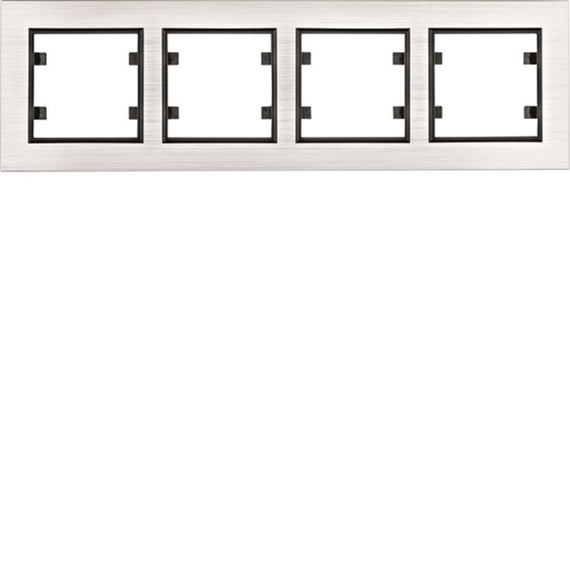 Hager Lumina Passion hliník strieborný rámček 4