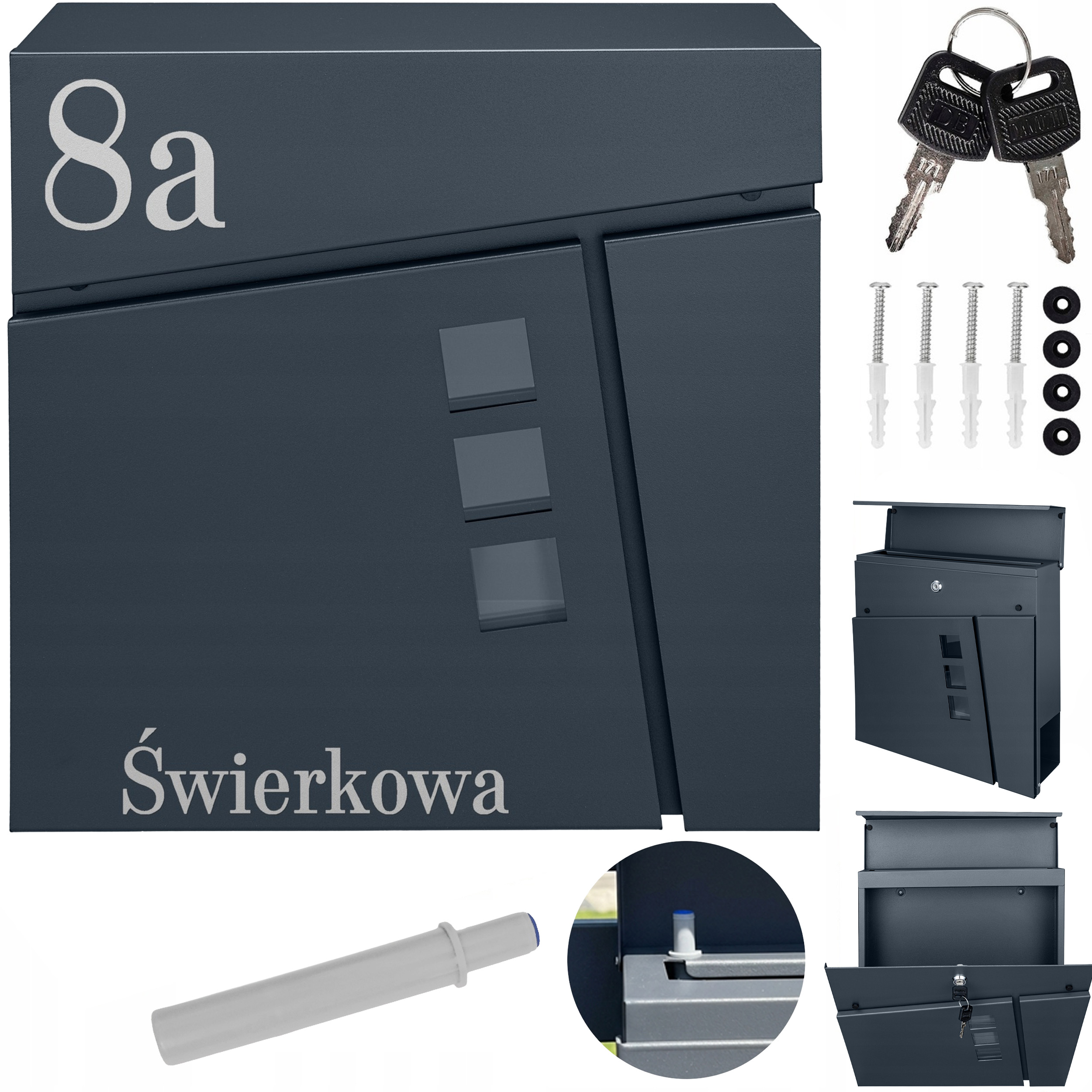 Poštovní Schránka Na Dopisy Adresní Číslo Domu Držák Tiché Zavírání S Adresou