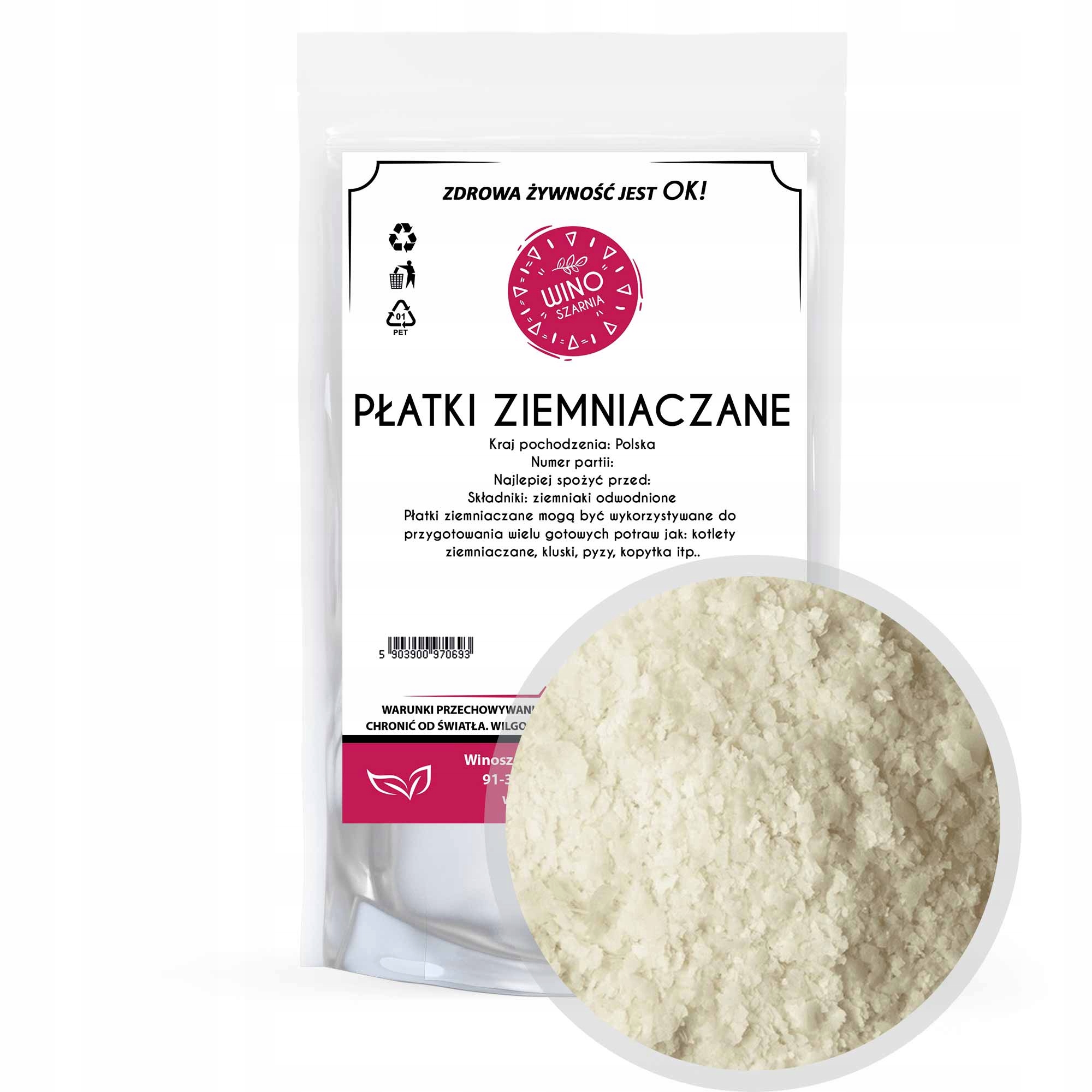 Bramborové Vločky 5 kg Bramborové pyré 100% přírodní