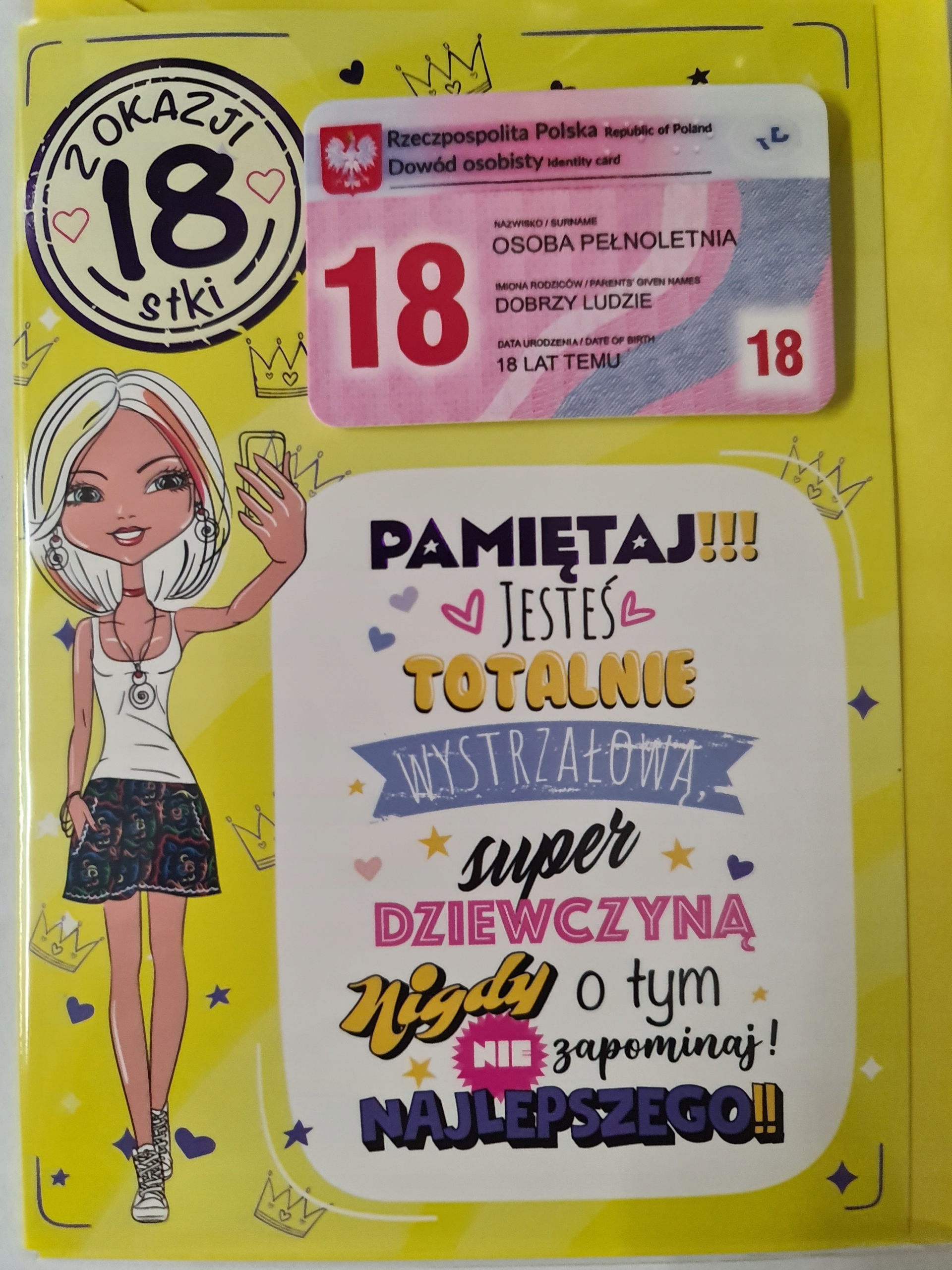 

kartka na osiemnastkę kartka na 18 kartki Wesołe