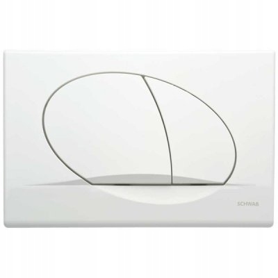 Splachovací tlačítko pro Wc 189 Schwab Ovate Duo bílé 257420