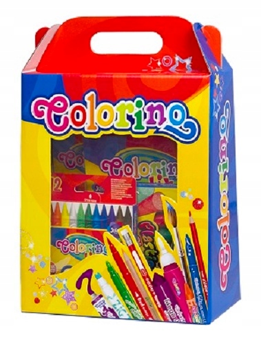 

Zestaw Colorino plastyczny kredki flamastry farbki