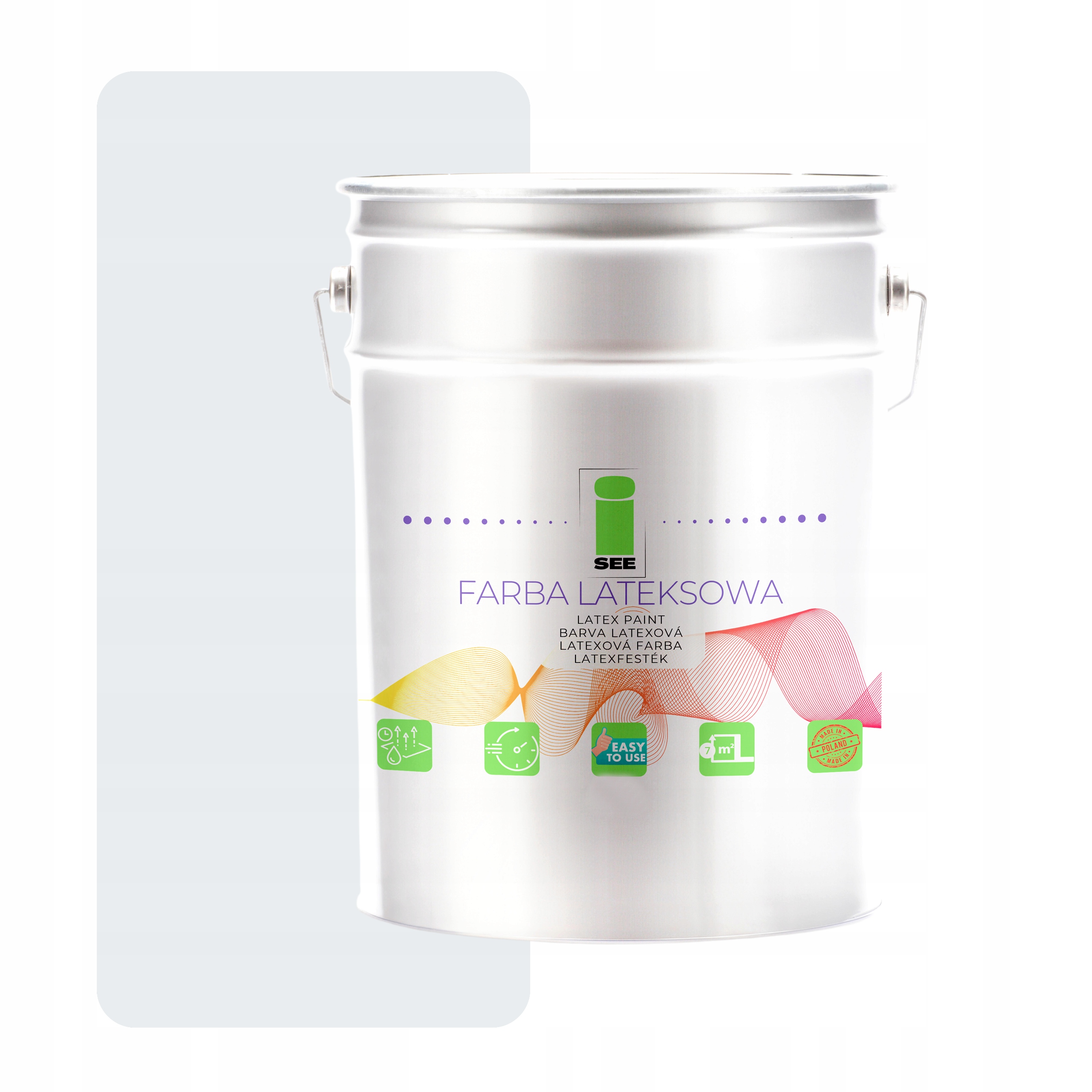 Latexová Farba Na Steny Biela Zlomená Do Modrej Farby 10 L Hypoalergénna