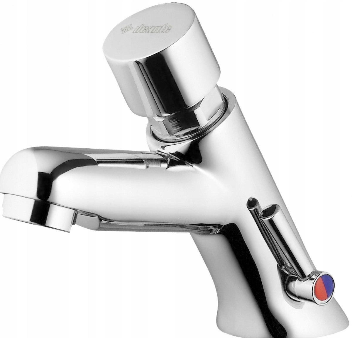 Časová umývadlová batéria Press Chrom, 110 mm, výtok, regulácia teploty