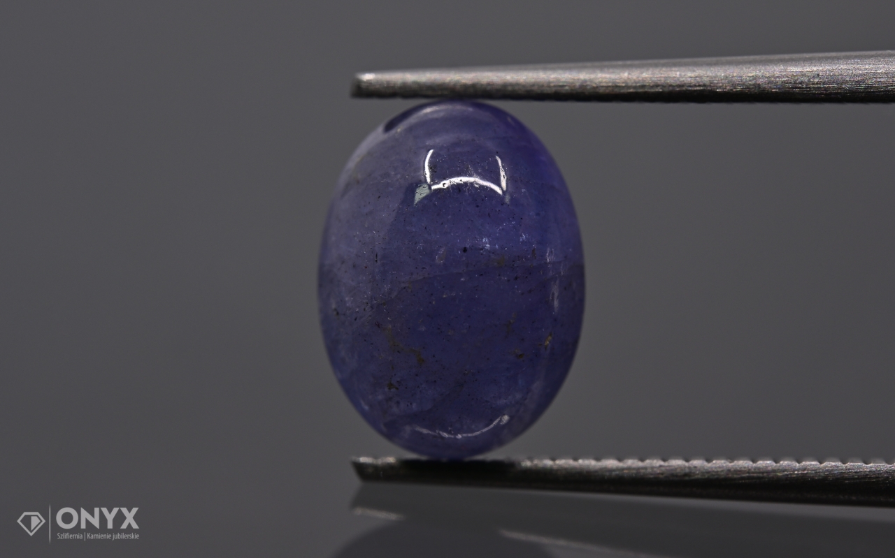 Tanzanit kabošon ovál 9,8x7,2 mm