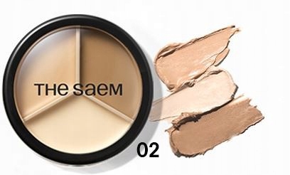 Saem Cover Perfection Korektor na obličej Triple Pot 02 Contour Beige