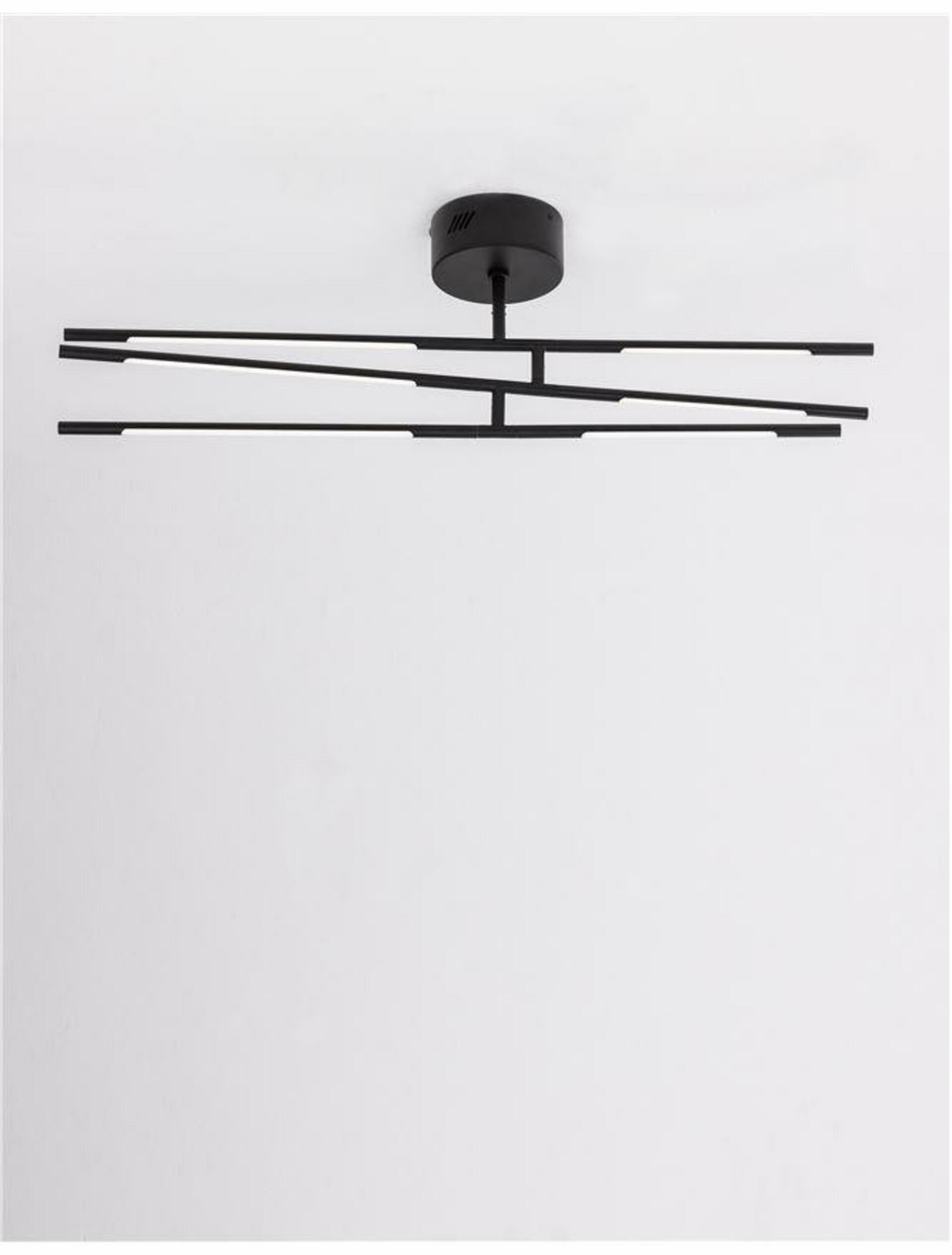 Nova Luce stropné svietidlo Raccio čierny kov a akryl Led 30W 230V 3000K IP20