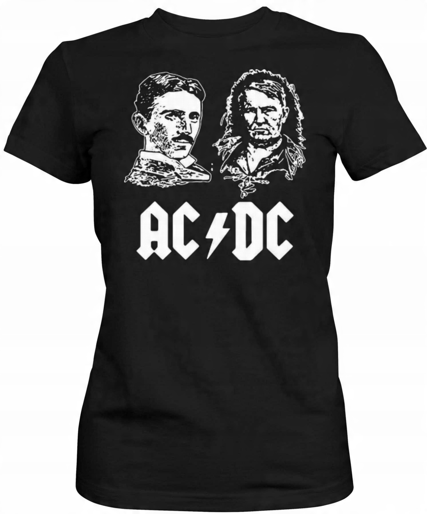 

koszulka damska Ac DC Acdc Tesla Edison Rock
