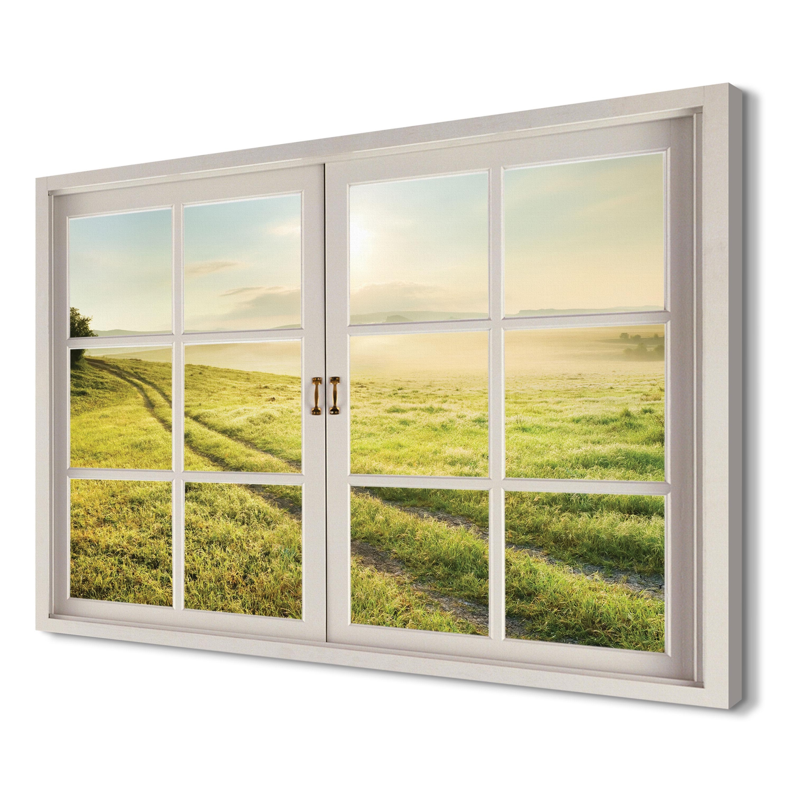 

Łąka i wschód słońca 120x80 Obraz okno canvas 3d