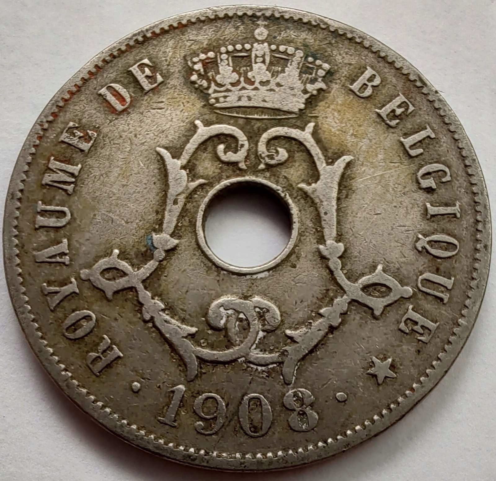 1543 - Belgia 25 centymów, 1908