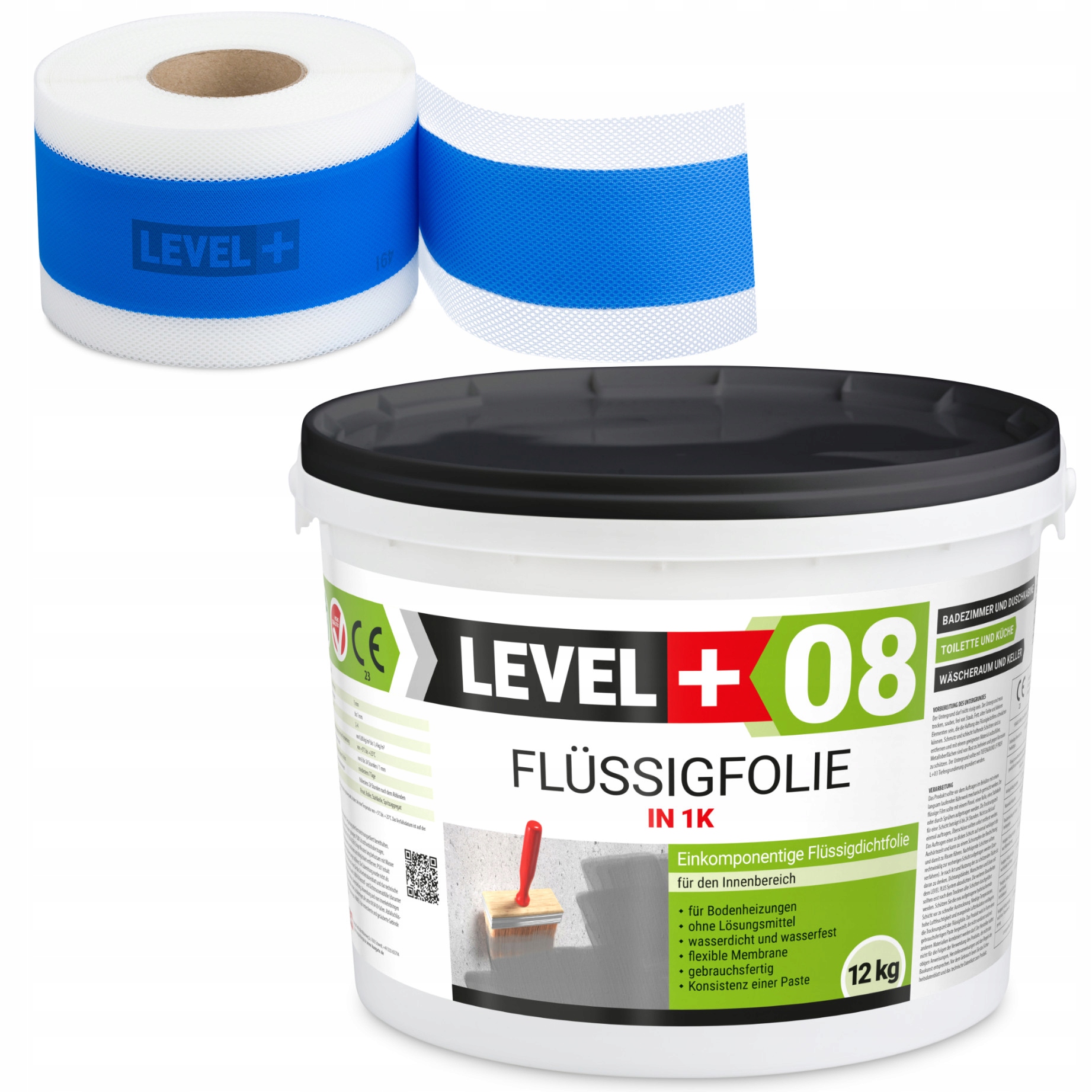 Hydroizolace Sada Fólie v kapalině 12 kg Páska 15 m