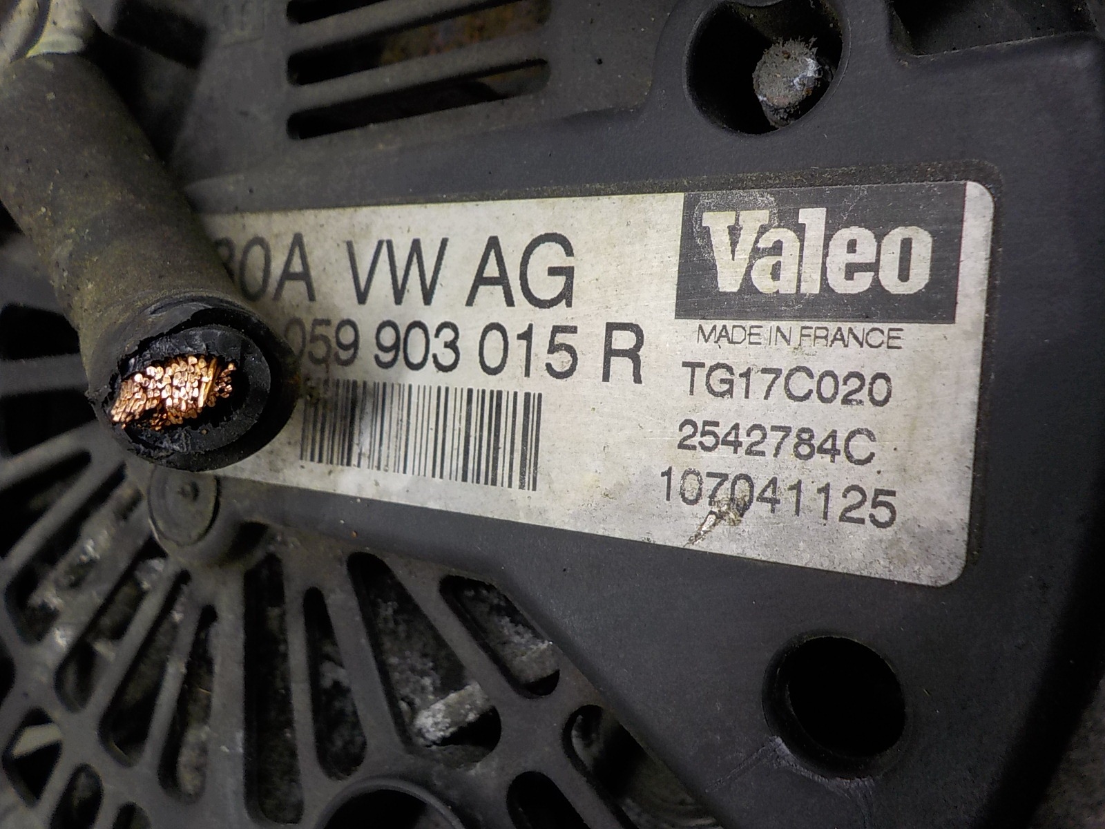AUDI A6 C6 3.0 TDI ORG alternator 059903015R