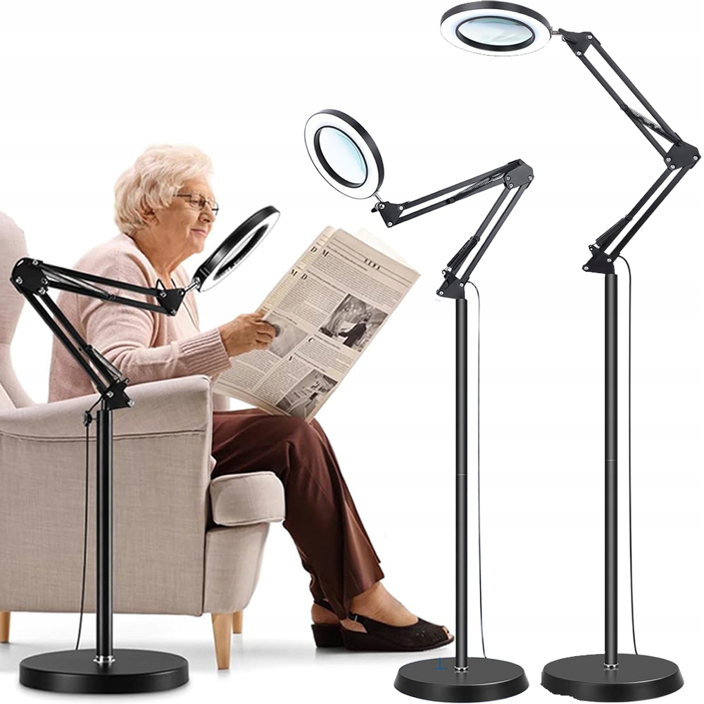 Lampa Do Przedłużania Rzęs Stojące Lustro Powiększające Lampa Podłogowa 10X