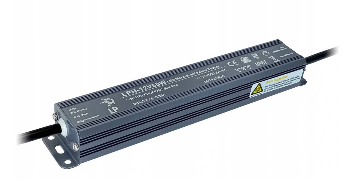 

Zasilacz hermetyczny wodoodporny Lph 60W Slim IP67