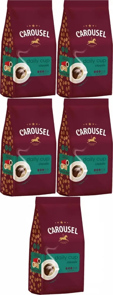 Carousel Coffee Daily Cup Classic kawa ziarnista 1kg x5