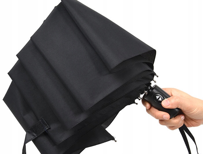 ELEGANCKA PARASOLKA Z CZARNĄ RĄCZKĄ PARASOL MĘSKI PARASOLKA DAMSKA UNISEKS Wzór dominujący bez wzoru