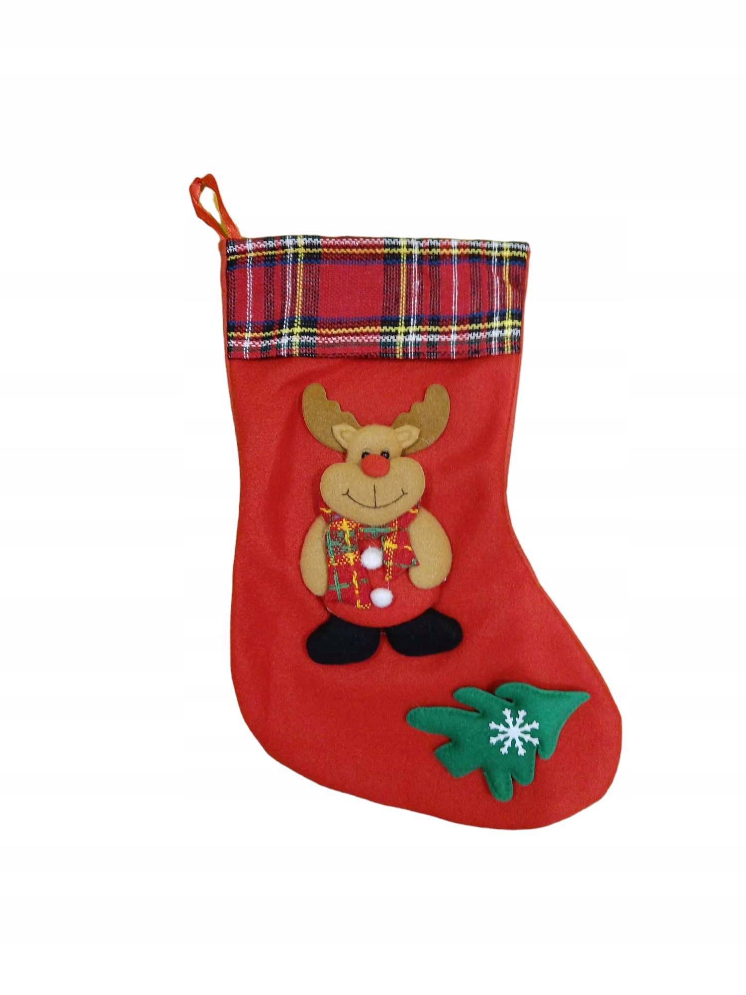 Veľká Vianočná Dekoračná Ponožka Sob Na Krb Darčeková Dekorácia