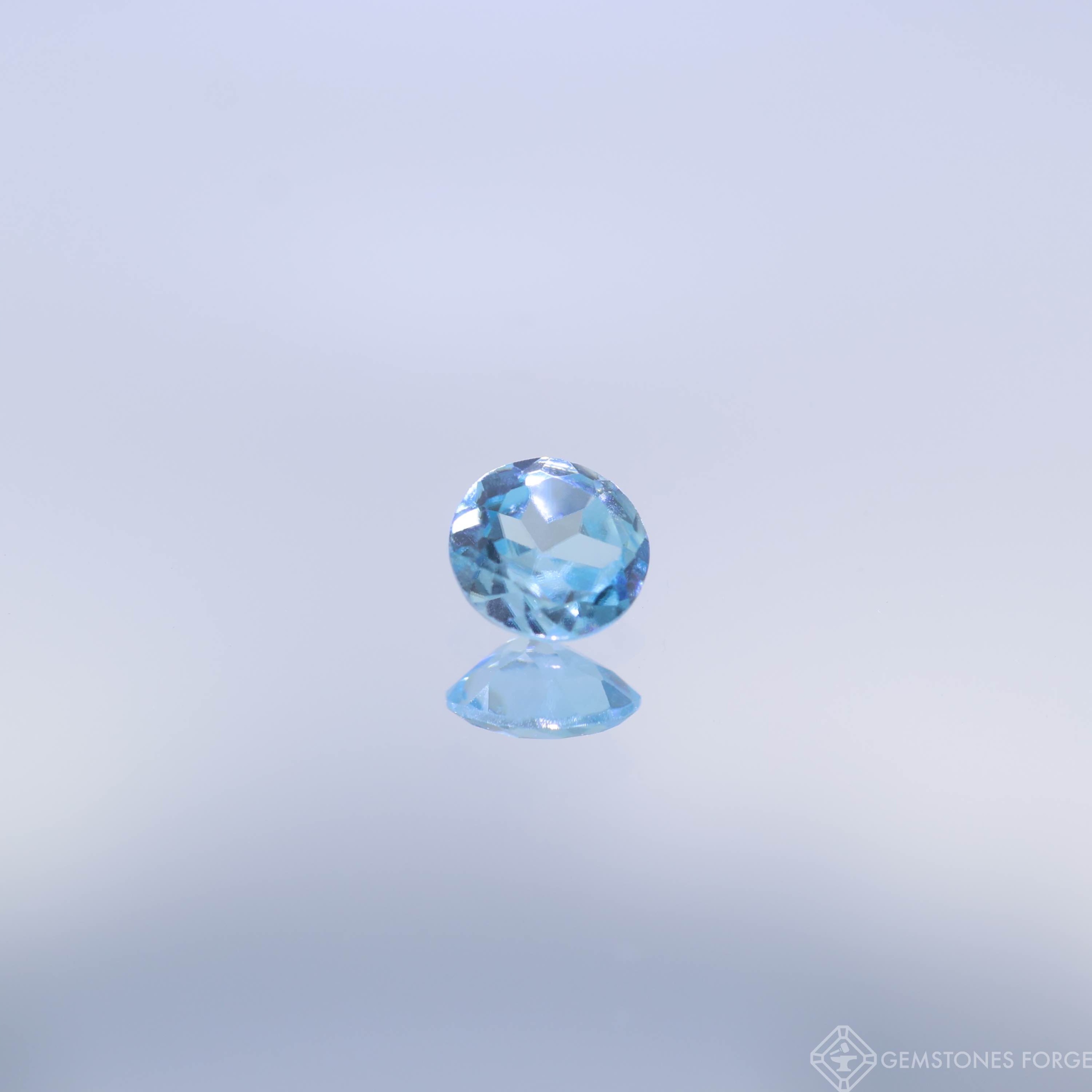 Přírodní modrý zirkon, Kulatý výbrus, 4 mm