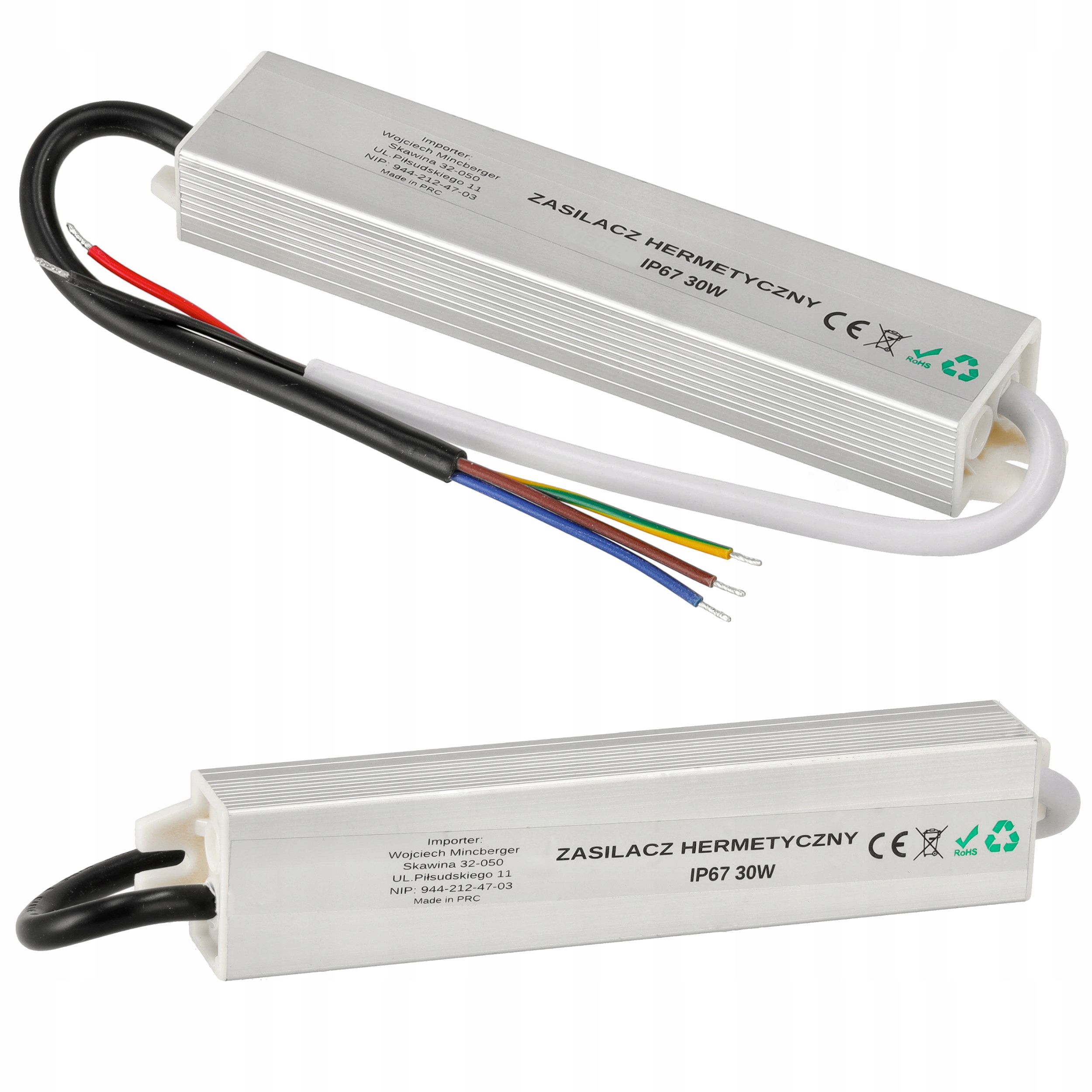

Zasilacz Led wodoodporny 2,5A 30W 12V IP67