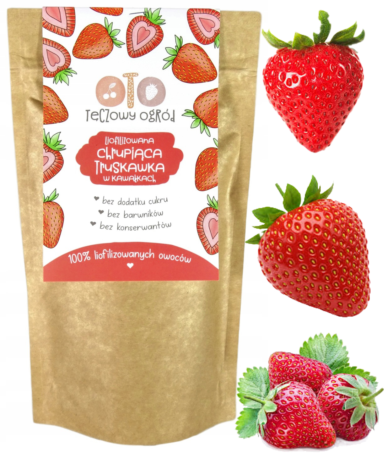 OTOLANDIA фрукты лиофилизированная хрустящая клубника в кусочках кусочки 20г