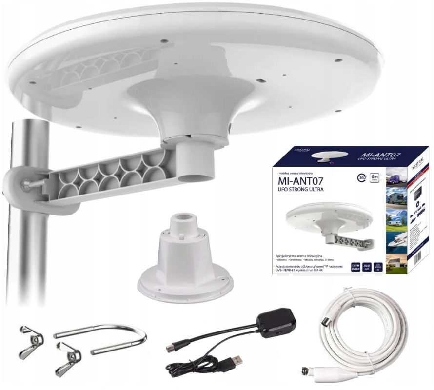 ANTENA SAMOCHODOWA TV DVB T2 UFO STRONG ULTRA MUX8