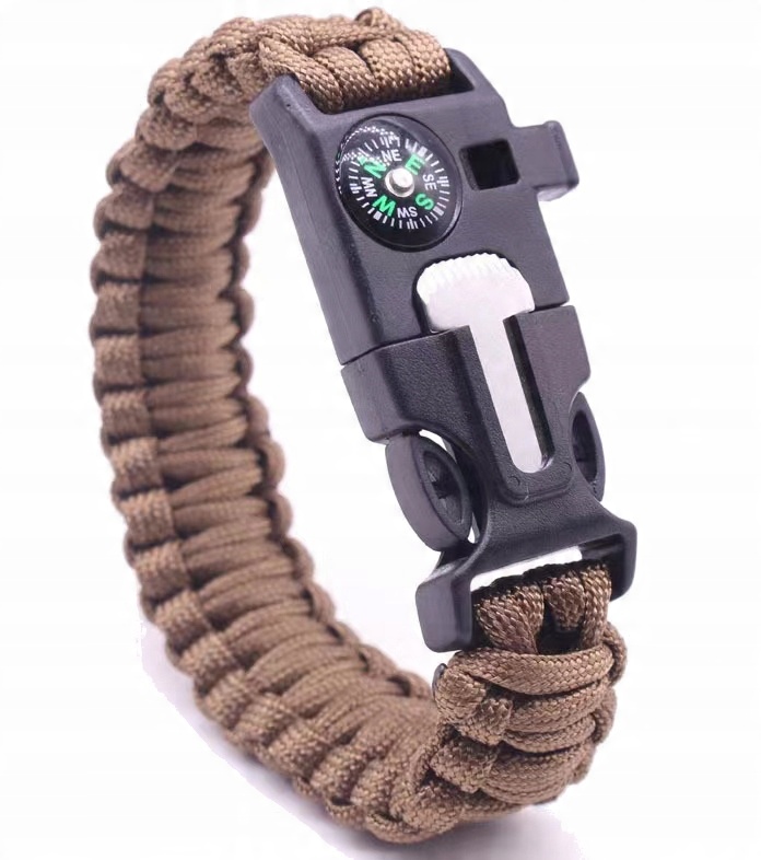 

Bransoletka Survival 5w1 Paracord Kompas Krzesiwo
