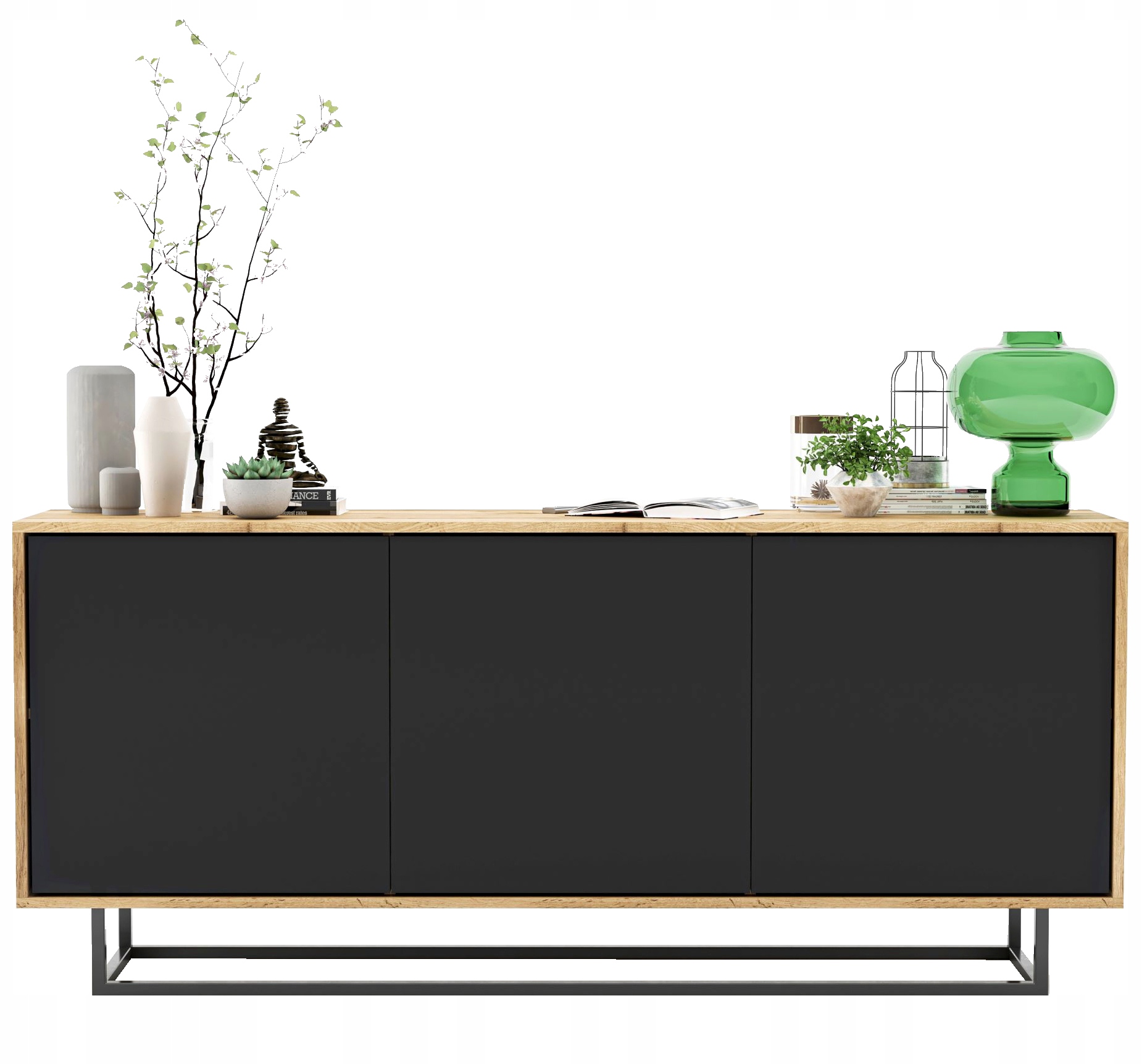

Komoda Loft szafka Rtv Loft wotan czarny Mat 168cm