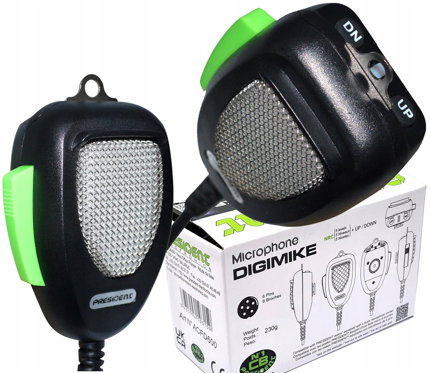 President Cb mikrofon Digimike s potlačením šumu
