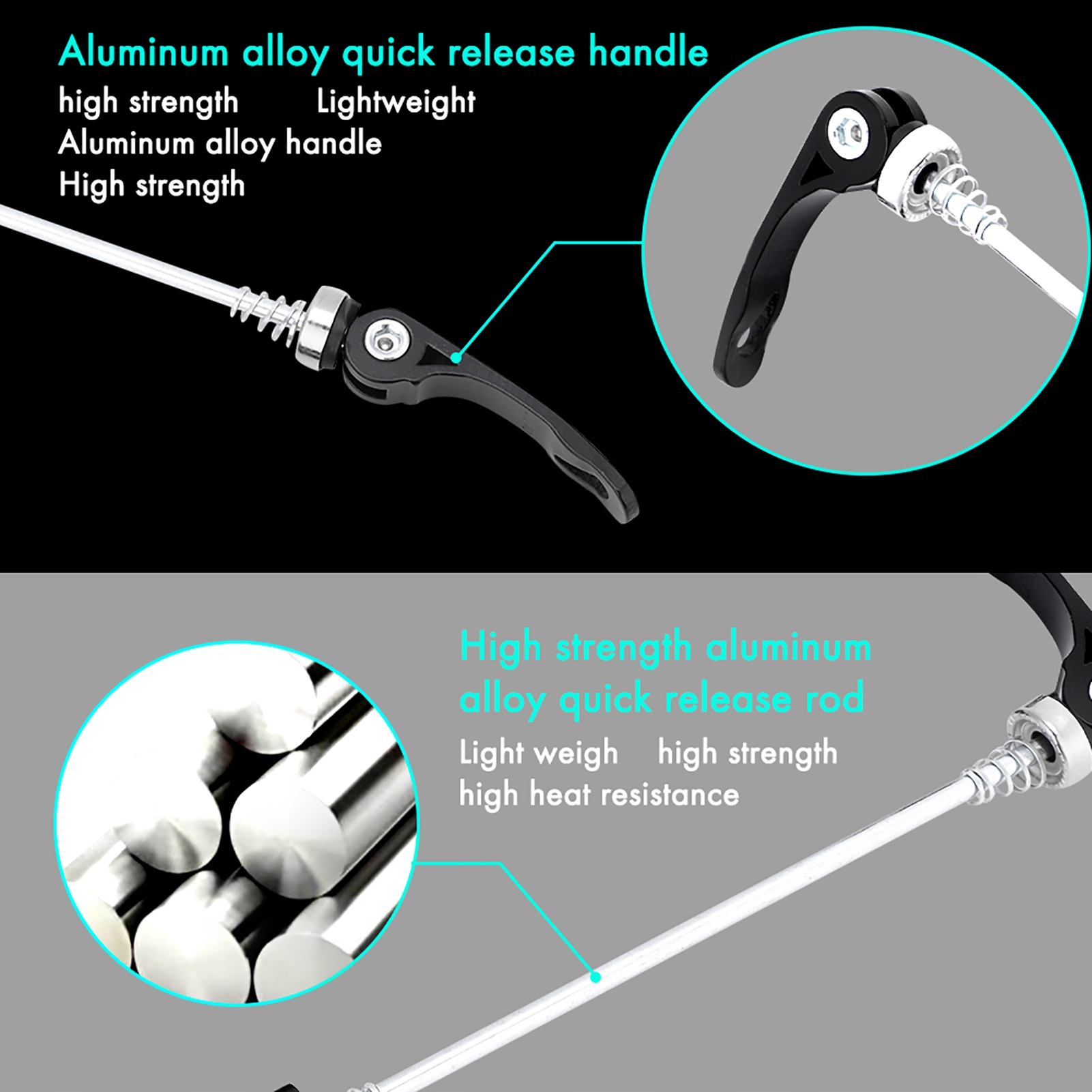 ZACISKI PIASTY SZYBKOZAMYKACZE PRZÓD + TYŁ KOMPLET Marka bez marki