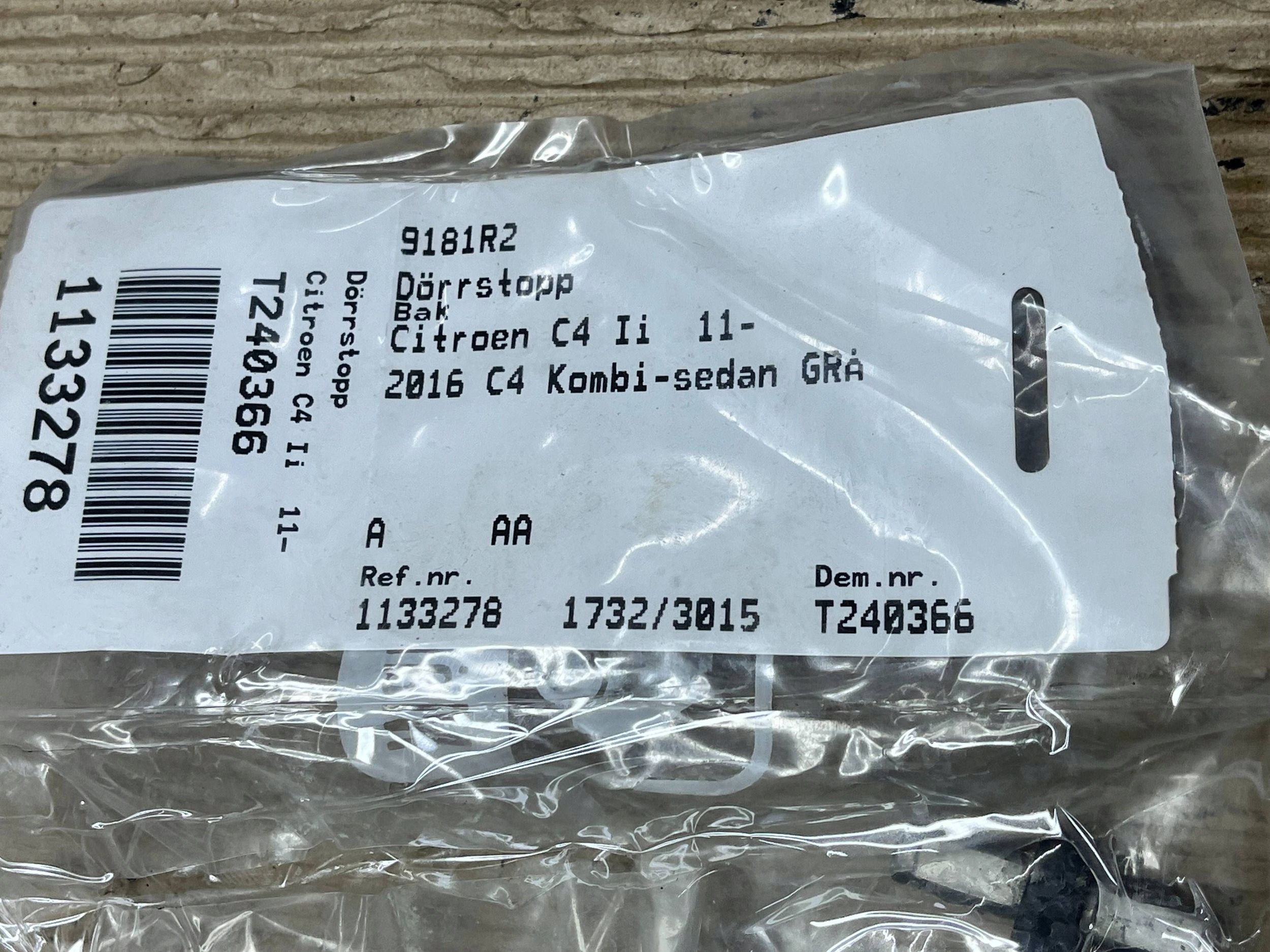 limiter door tylnych Citroen C4 II 9181R2