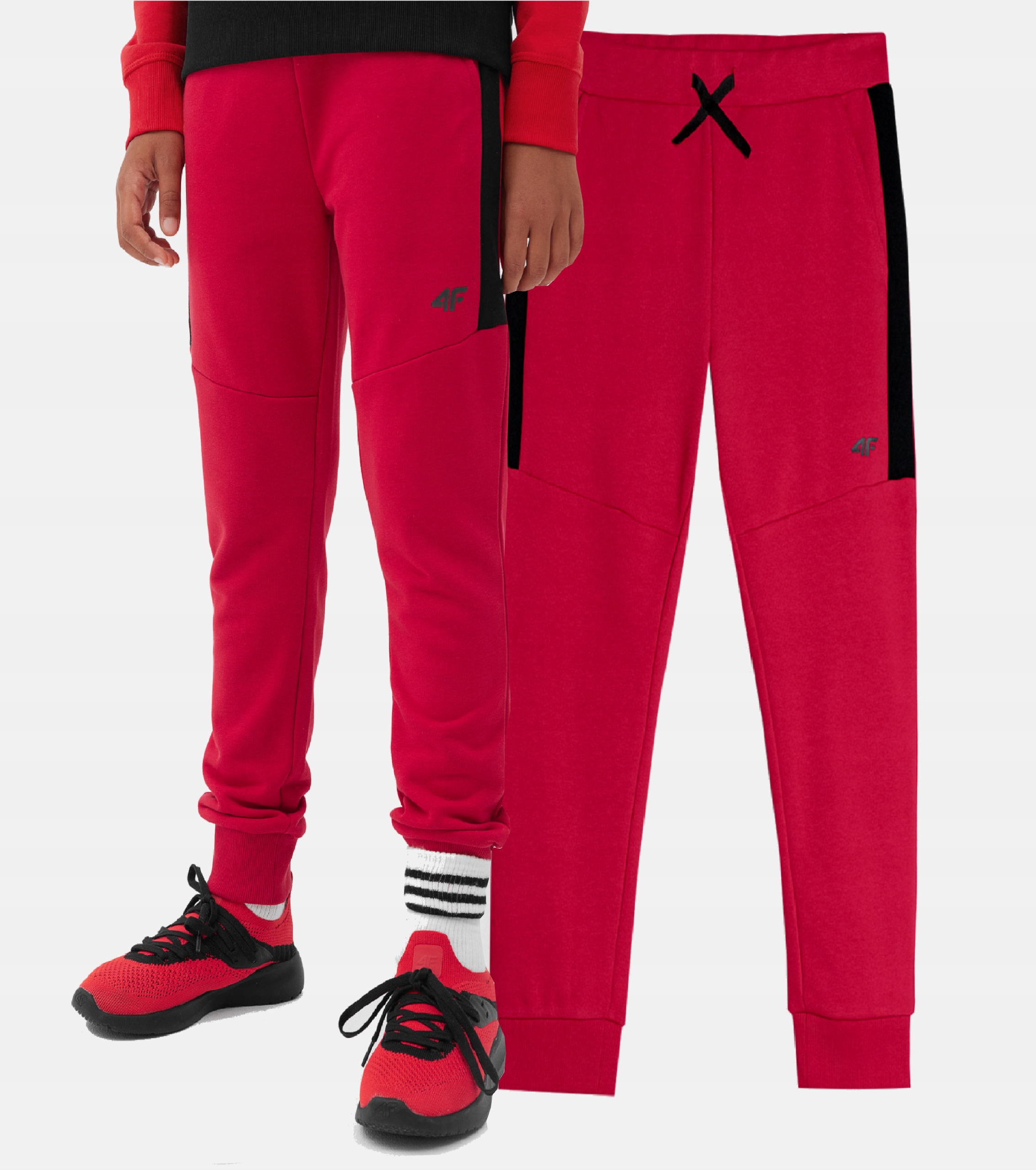 4F SPODNIE CHŁOPIĘCE JOGGERY DRESWOE SPORTOWE DRESY