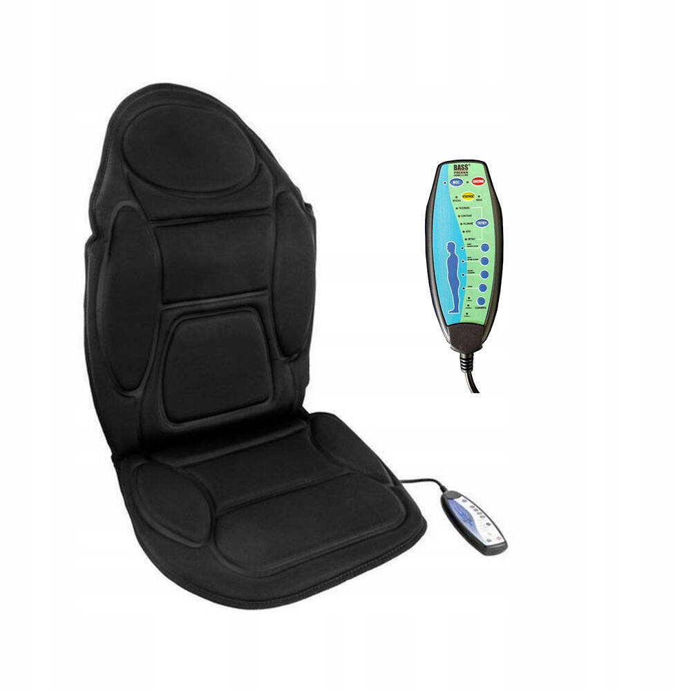 MATA GRZEWCZA FOTEL MASUJĄCA MASAŻER KARKU PLECÓW Marka Bass