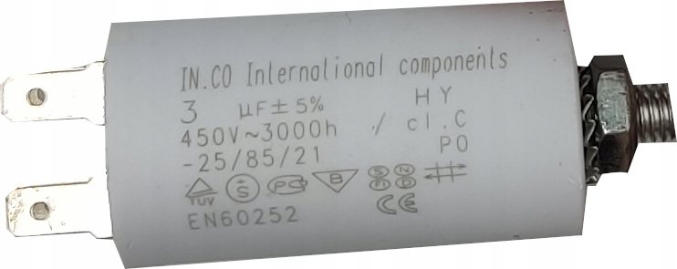 Kondensator rozruchowy 3uF 450V International