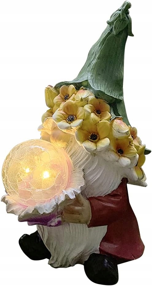 Solarna Figurka Solar Skrzat Krasnal Gnom Dekoracja Ogrodowa LED