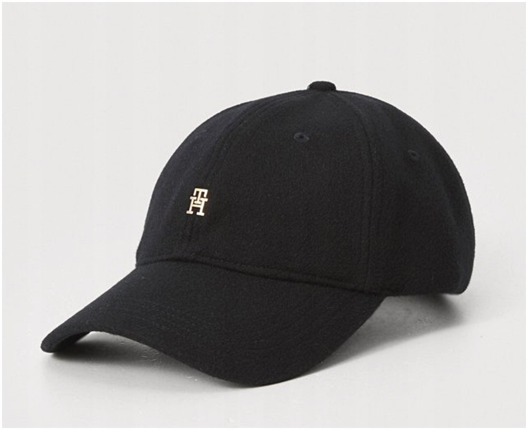 Kšiltovka Tommy Hilfiger dámská černá, Vlněná, s logem