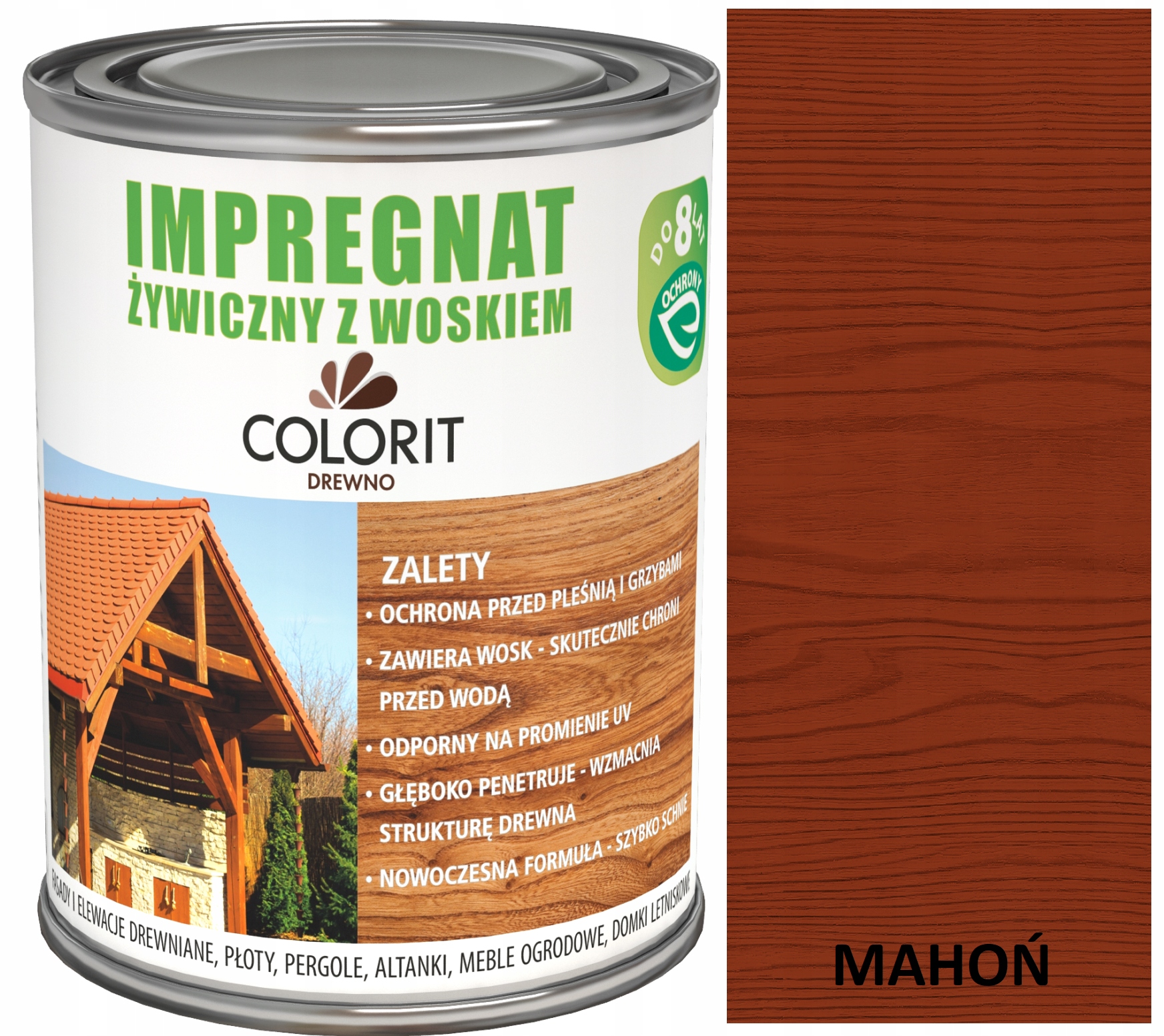 Colorit Impregnat Żywiczny Z Woskiem 5L Mahoń