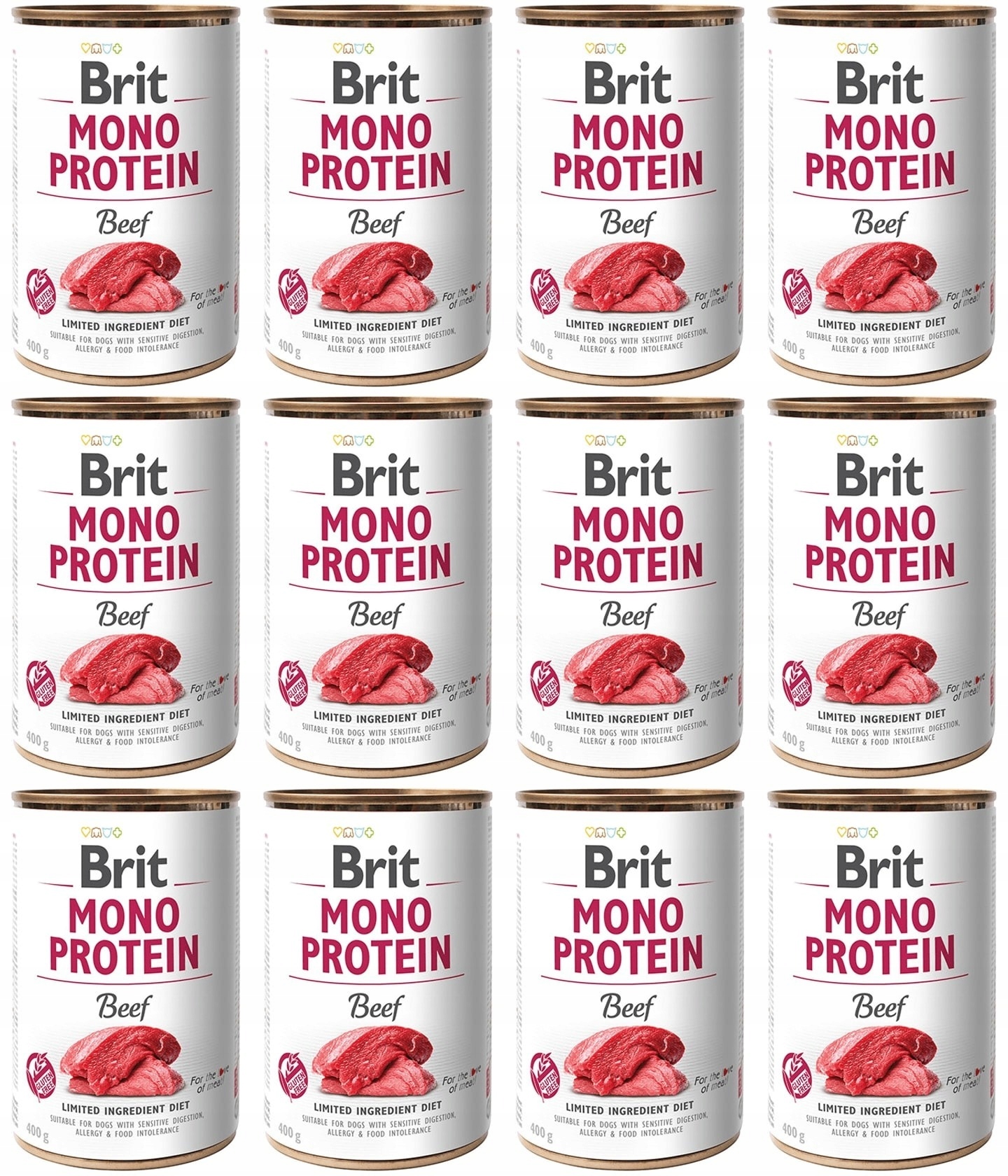 Levně Brit Mono Protein Hovězí 12 x 400 g
