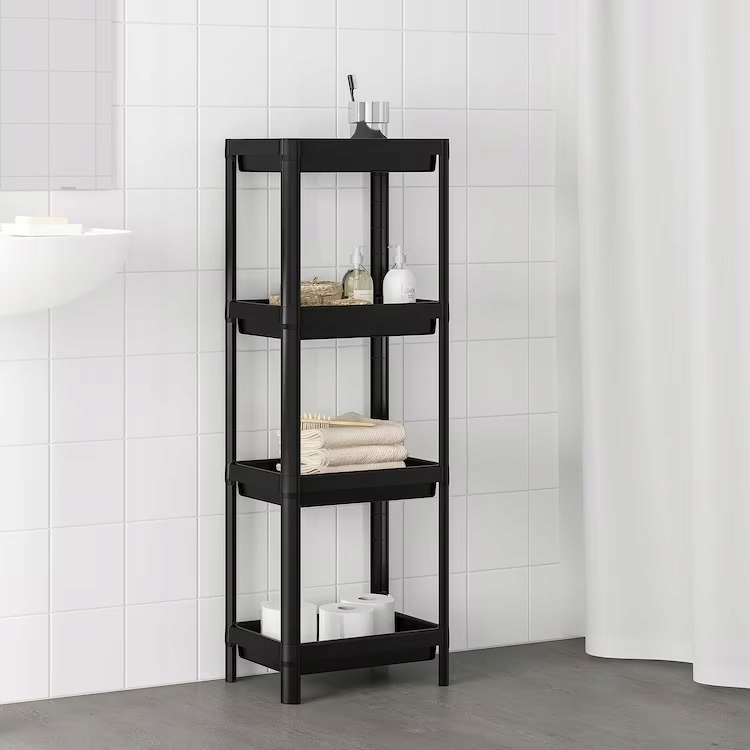 

Regał Łazienkowy Vesken Czarny 37x23x101 Ikea