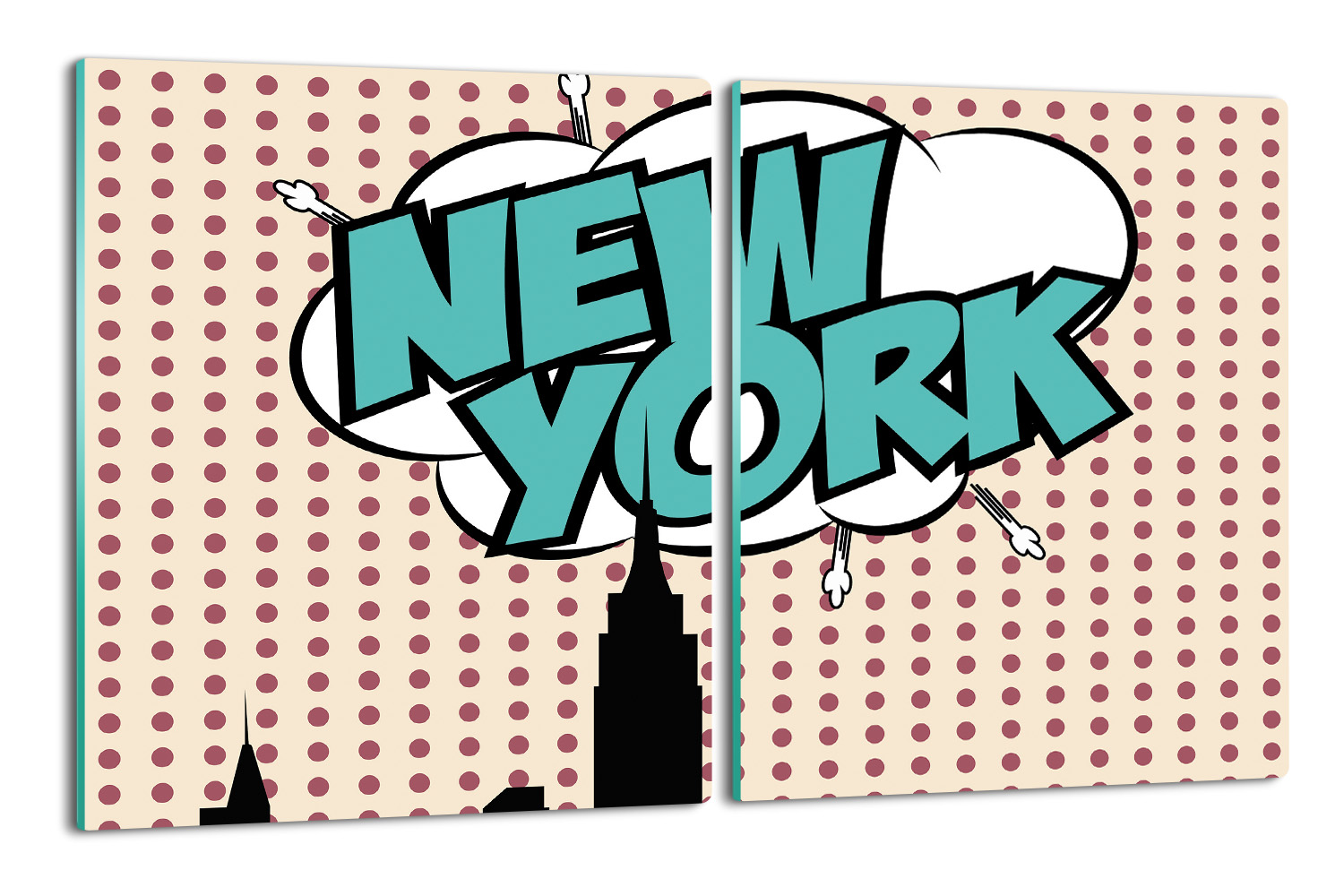 deska splashback 2x 40x52 tisk Plakát Ny pop art