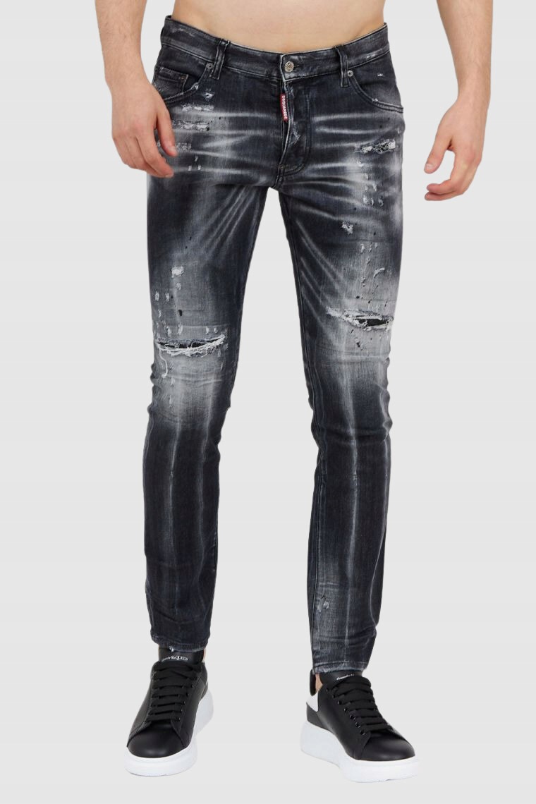 DSQUARED2 Czarne jeansy męskie twinky jean 54