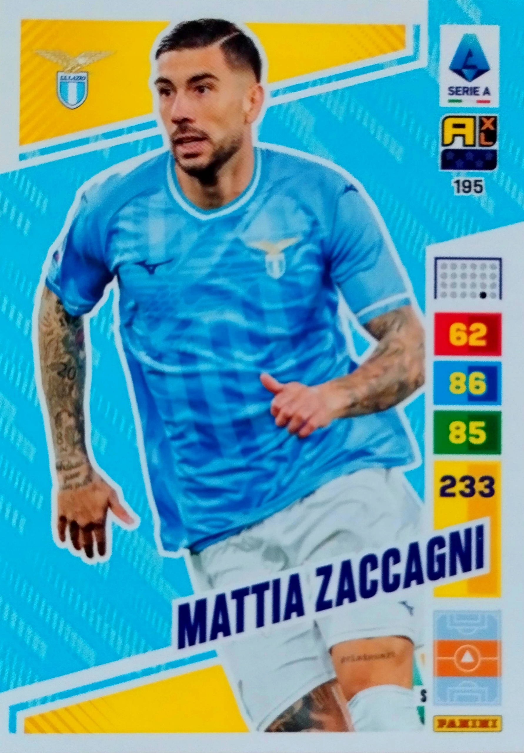 Panini Calciatori Liga Włoska 2023 2024 195 Mattia Zaccagni Lazio