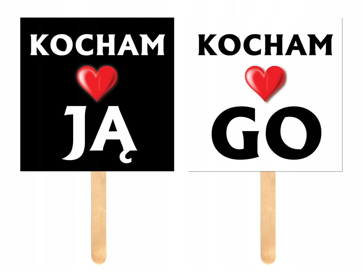 

Foto rekwizyty Kocham Go Ją 2szt Ślub Wesele
