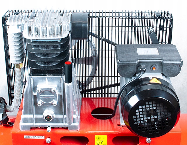 Kompresor Sprężarka Kupczyk 200L KK 400/200 zestaw Wydajność efektywna 283 l/min