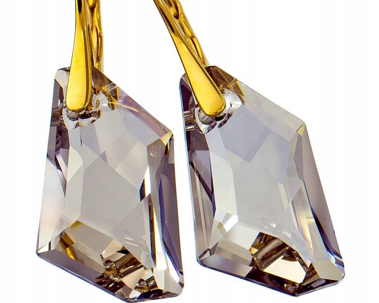 Křišťálové Náušnice Stříbrné Zlaté Stříbro Arande