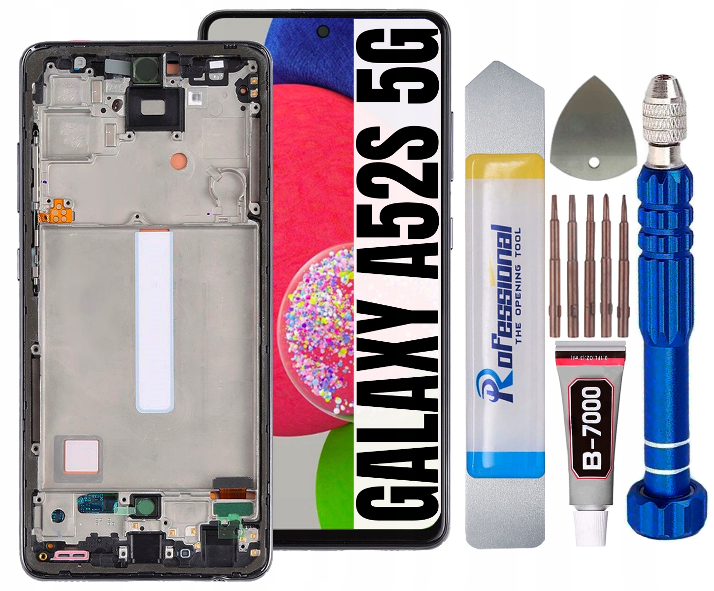 Displej Pro Samsung Galaxy A52S 5G Plná Velikost 6,5" Oled Obrazovka Rámeček