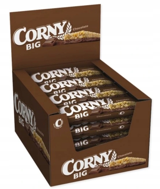 Levně 24x 50g Corny Big cereální tyčinka s mléčnou čokoládou Karton