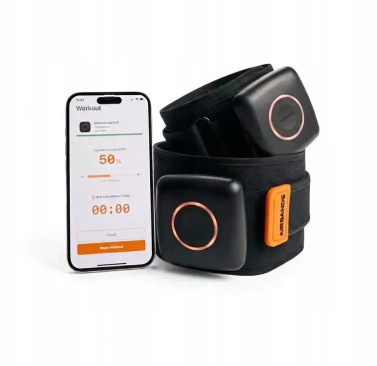 AIRBANDS WIRELESS BFR CUFFS - OPASKI NA RAMIONA - TRENING BFR