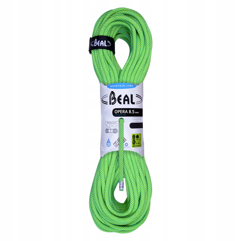 Lano Beal Opera Unicore 8,5 mm zlatá suchá zelená 60 m